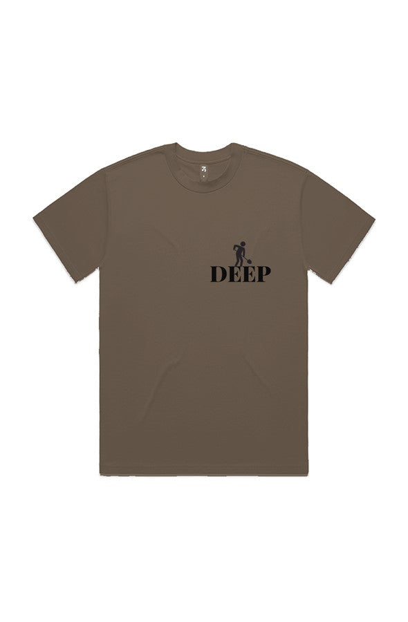 1 Corinthians 2:10 DIG DEEP HEAVY TEE (unisex) EMBROIDERED
