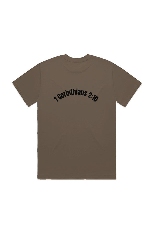 1 Corinthians 2:10 DIG DEEP HEAVY TEE (unisex) EMBROIDERED
