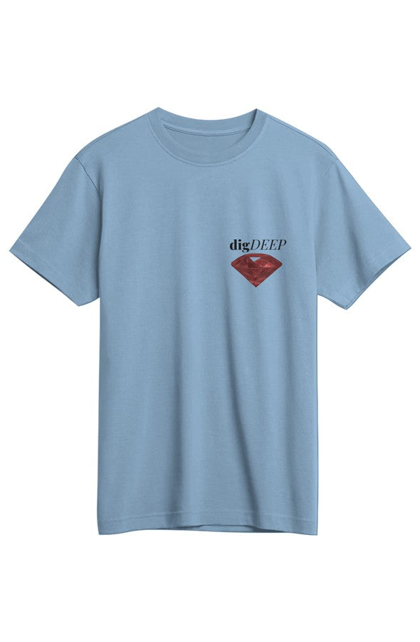Love Sees Me. DIG DEEP-RUBY Supima Tee (unisex)