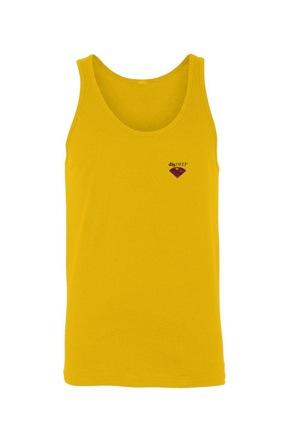 DIG DEEP-RUBY Jersey Tank EMBROIDERED (Unisex)